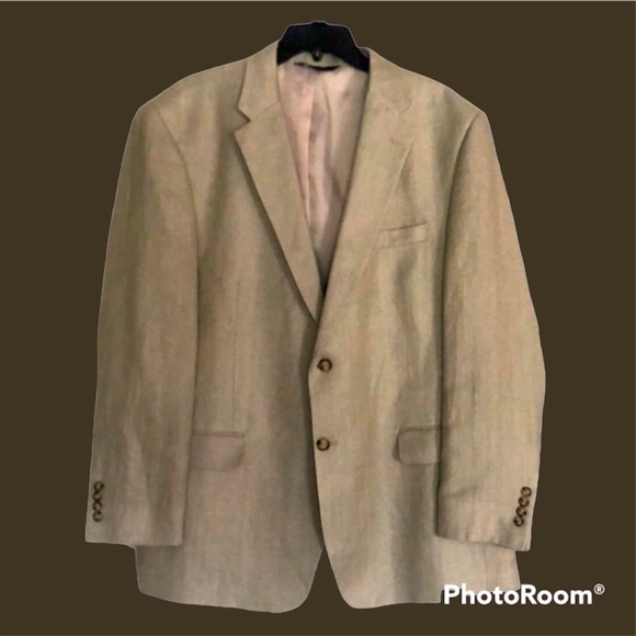 COPY - Jos. A. Bank Tweed Sport Coat 46R NWOT Neutral Versatile Color 2 Button - Picture 2 of 11